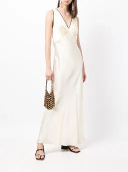 Sir the Label Willa V Neck Midi Dress Yellow Size 2 / AU 10 for rent on The Volte - image 1