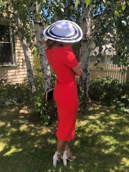 Rebecca Vallance L'amour Midi Dress Red Size 8 for rent on The Volte - image 2