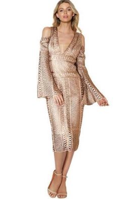 Thurley Sonnet Dress - Gold Size 10 for rent on The Volte - image 2