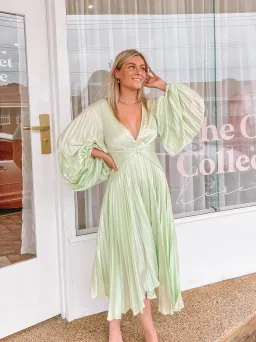 Acler Palms Dress in Iced Mint Green Size S for rent on The Volte - image 1