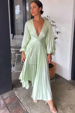Acler Palms Dress in Iced Mint Green Size S for rent on The Volte - image 2