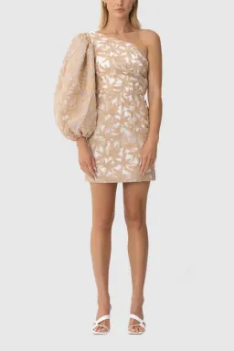 Keepsake the Label Parallel Mini Dress in Porcelain W Tan Size 12 for rent on The Volte - image 1