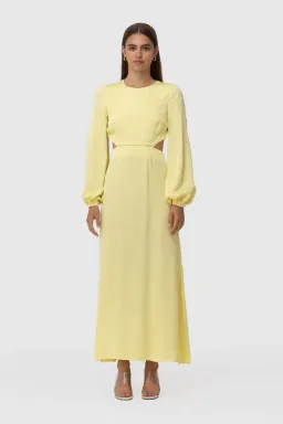 The Wolf Gang Marrakesh Cut Out Dress Lemon Size 6  for rent on The Volte - image 2