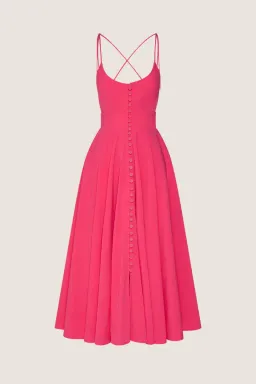 By Johnny Party Button Midi Dress Pink Size 10  for rent on The Volte - image 4