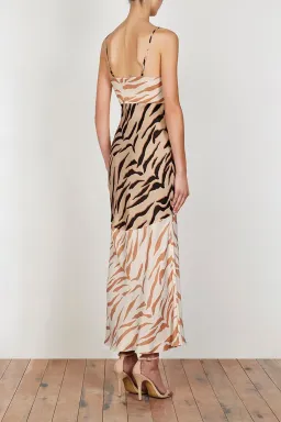 Shona Joy Olson Contrast Bias Slip Midi Dress Print Size 12 for rent on The Volte - image 3
