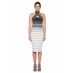 Bec & Bridge Zodiac Halter Dress Stripe Size AU 8 for rent on The Volte - image 1