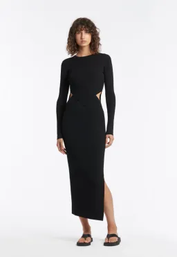 Sir the Label Celena Draped Dress Black Size 2 / AU 10 for rent on The Volte - image 1
