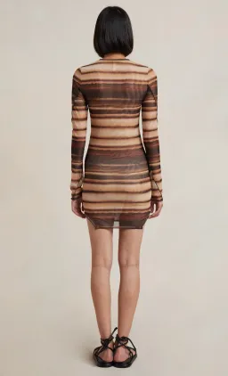 Bec & Bridge Watercolour Long Sleeve Mini Dress Print Size 8 for rent on The Volte - image 2