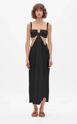 Dion Lee Pocket Bra Knot Dress Black Size 8 for rent on The Volte - image 1