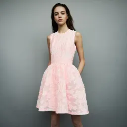 Maje Fit and Flare Cocktail Dress Pink Size 8 for rent on The Volte - image 1