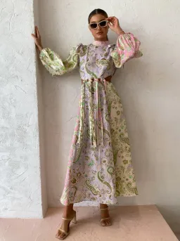 Alemais Marta Cutout Midi Dress Multi Size 8 for rent on The Volte - image 1