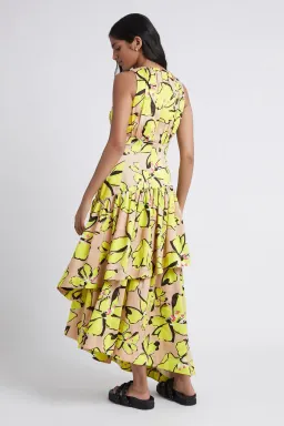 Aje Pelicano Tiered Dress Print Size 6   for rent on The Volte - image 2