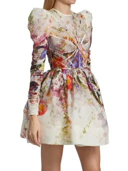 Zimmermann Prima Panelled Floral Mini Dress Floral Size 1 / Au 10 for rent on The Volte - image 4