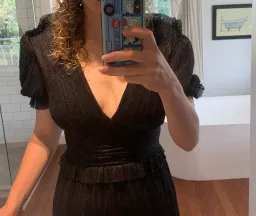 Rebecca Vallance The Luna Shortsleeve Gown Black Size 8 for rent on The Volte - image 4