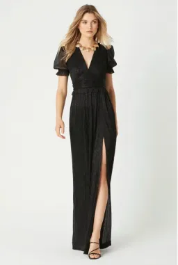 Rebecca Vallance The Luna Shortsleeve Gown Black Size 8 for rent on The Volte - image 1