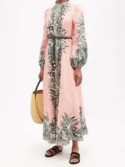 Zimmermann Moonshine Billow Long Dress Pink Size 1 for rent on The Volte - image 1