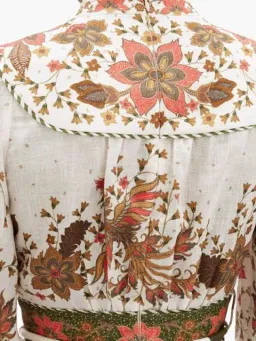 Zimmermann Empire Batik Floral Print Linen Dress Size 2 for rent on The Volte - image 7