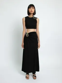 Christopher Esber Moodstone Crop Tank and Skirt Set Black Size 6 for rent on The Volte - image 1