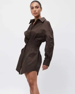 Mossman The Shadow Mini Dress Brown Size 14 for rent on The Volte - image 3