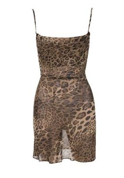 MISTRESS ROCKS ALL OUT LEOPARD PRINT BIAS CUT COWL NECK DRESS for rent on The Volte - image 12