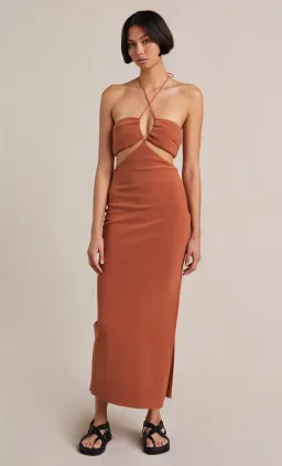 Bec & Bridge Alba Dress Terracotta Size 10 for rent on The Volte - image 1