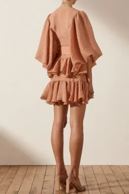 Shona Joy Charlotte Mini Dress in Desert Rose Size 8 for rent on The Volte - image 15