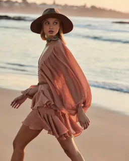 Shona Joy Charlotte Mini Dress in Desert Rose Size 8 for rent on The Volte - image 3