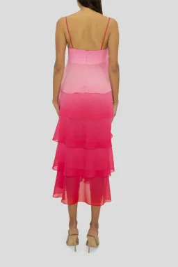 Carla Zampatti Cloud Nine Dress Passion Pink Ombre Size 4 for rent on The Volte - image 3
