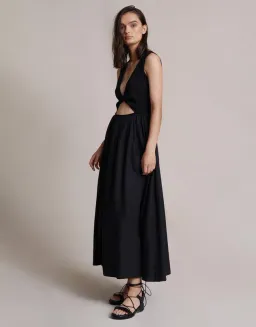 Bec & Bridge Reevis Midi Dress Black Size 8 for rent on The Volte - image 4