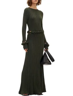 Dion Lee Braid Long Sleeve Dress Green Size 8 for rent on The Volte - image 5