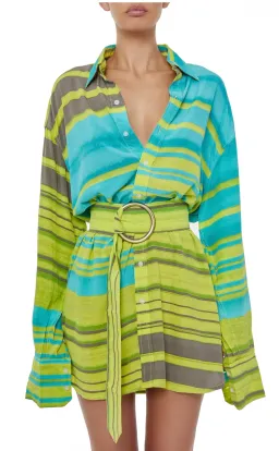 Bamba Titan Shirt Reef Print Size S/M for rent on The Volte - image 1