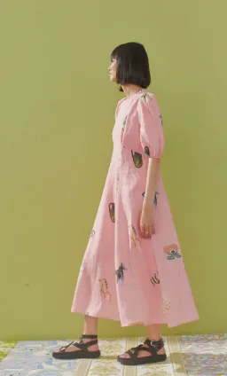 Alemais Cleo Midi Dress Pink Size 10 for rent on The Volte - image 5