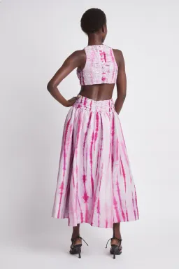 Aje Introspect Cut Out Midi Dress Pink Size 10  for rent on The Volte - image 2