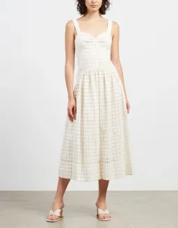 Shona Joy Penelope Midi Dress Cream Size 12  for rent on The Volte - image 1
