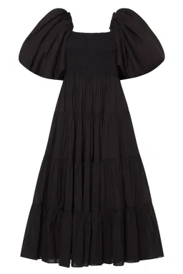 Aje Cherished Midi Dress Black Size 6  for rent on The Volte - image 4