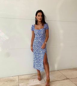 Kookai Iis Midi Dress Print Size 6 for rent on The Volte - image 1