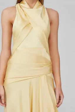 Acler Hillcrest Midi Dress Yellow Size 10 for rent on The Volte - image 2