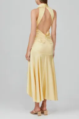 Acler Hillcrest Midi Dress Yellow Size 10 for rent on The Volte - image 3