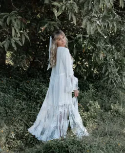 Coven & Co Stevie Robe White One Size for rent on The Volte - image 4