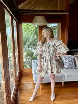 Alemais Wanda Frill Mini Dress Print Size 12 for rent on The Volte - image 3