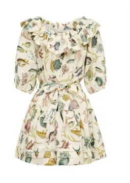 Alemais Wanda Frill Mini Dress Print Size 12 for rent on The Volte - image 4