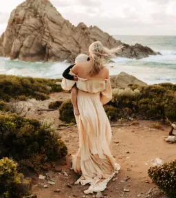 We Are Reclamation There Is Nothing Quite Like You Two Piece Maternity Gown Dark Ivory One Size  for rent on The Volte - image 2