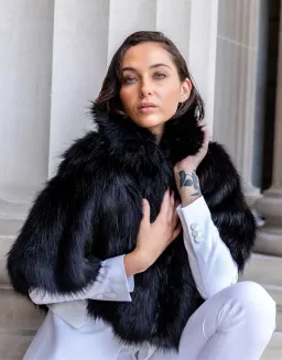 Unreal Fur Nord Cape Black One Size for rent on The Volte - image 1