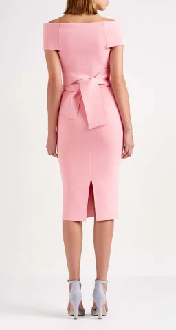 Scanlan Theodore Milano Crepe Knit Dress Pink Size 10 for rent on The Volte - image 2
