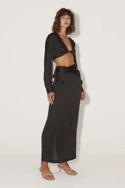 Hansen & Gretel Sofia Shirt and Shimma Skirt Set Black Size 8 for rent on The Volte - image 2