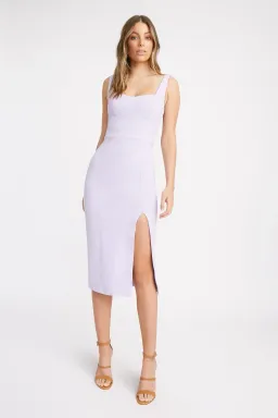 Kookai Martina Midi Dress Purple Size 34 for rent on The Volte - image 1