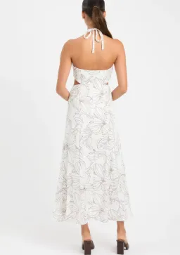 Kookai Lyra Cut Out Midi Dress Print Size 12 for rent on The Volte - image 2