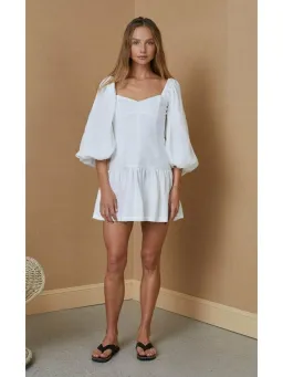 Bec & Bridge Henriette Mini Dress Ivory White Size AU 6  for rent on The Volte - image 1
