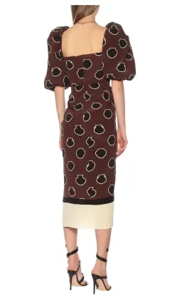 Johanna Ortiz Unexpected Territory Puff-Sleeve Silk Dress Size 2 for rent on The Volte - image 3