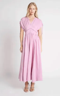 Aje Cosmos Midi Dress Pink Size AU 12 for rent on The Volte - image 1